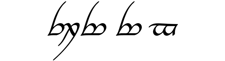 Tengwar Annatar Alt Italic  Free Fonts Download
