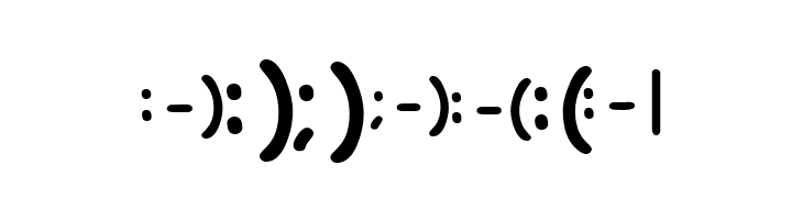 KR Deb's Emoticons  Free Fonts Download