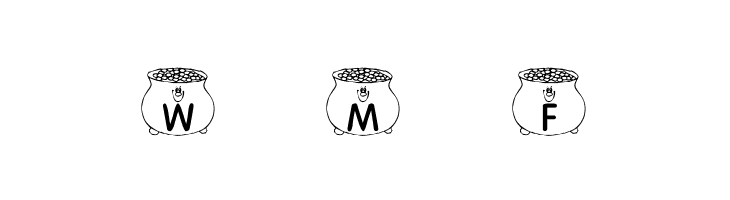 KR Pot O' Gold  Free Fonts Download