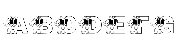 KG BDAY BEAR  Free Fonts Download
