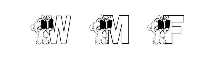 KG BDAY BEAR  Free Fonts Download