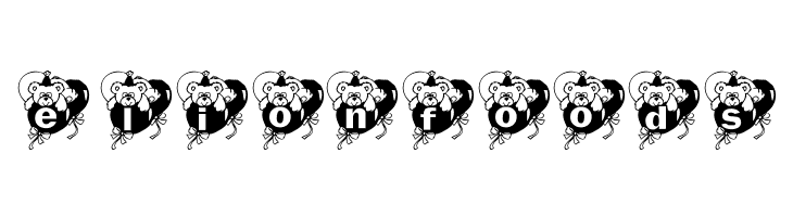 KG BDAY BEAR  Free Fonts Download