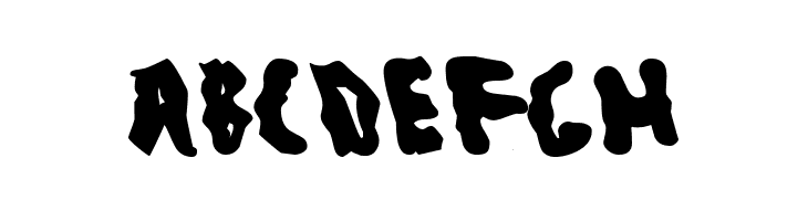 ABCDEFGH Blob Font