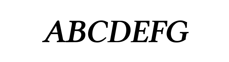 ABCDEFG Linux Libertine Semibold Italic Font