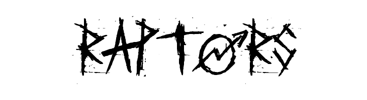 RAPTORS Scratched car paint Font