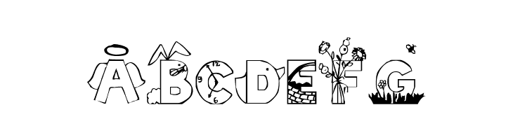 LMS A Is For Angel  Free Fonts Download