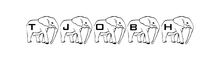 LMS Elephant Tattoo  Free Fonts Download