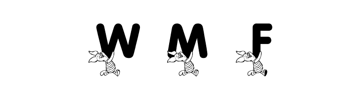 LMS Pigglet's Prize  Free Fonts Download