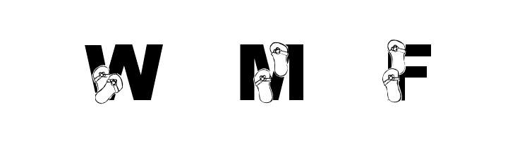 LMS Rhonda's Flip Flops  Free Fonts Download